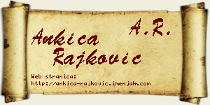Ankica Rajković vizit kartica